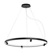Suspension ronde 150 cm in black metal Arena - Panzeri - The Cool Republic