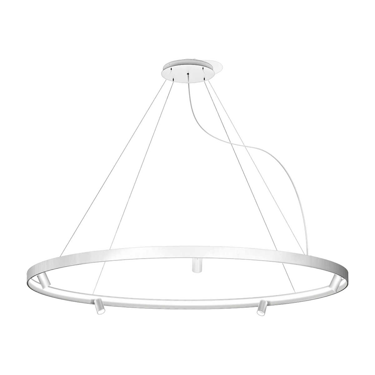 Suspension ronde 200 cm in white metal Arena - Panzeri - The Cool Republic