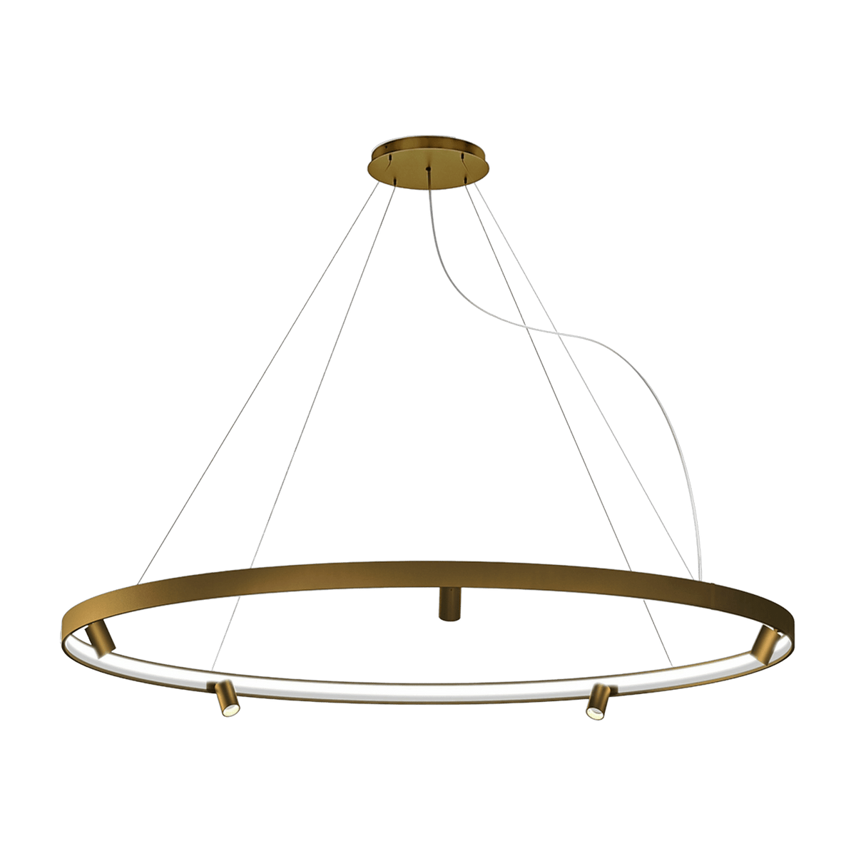 Suspension ronde 200 cm in metal bronze Arena - Panzeri - The Cool Republic