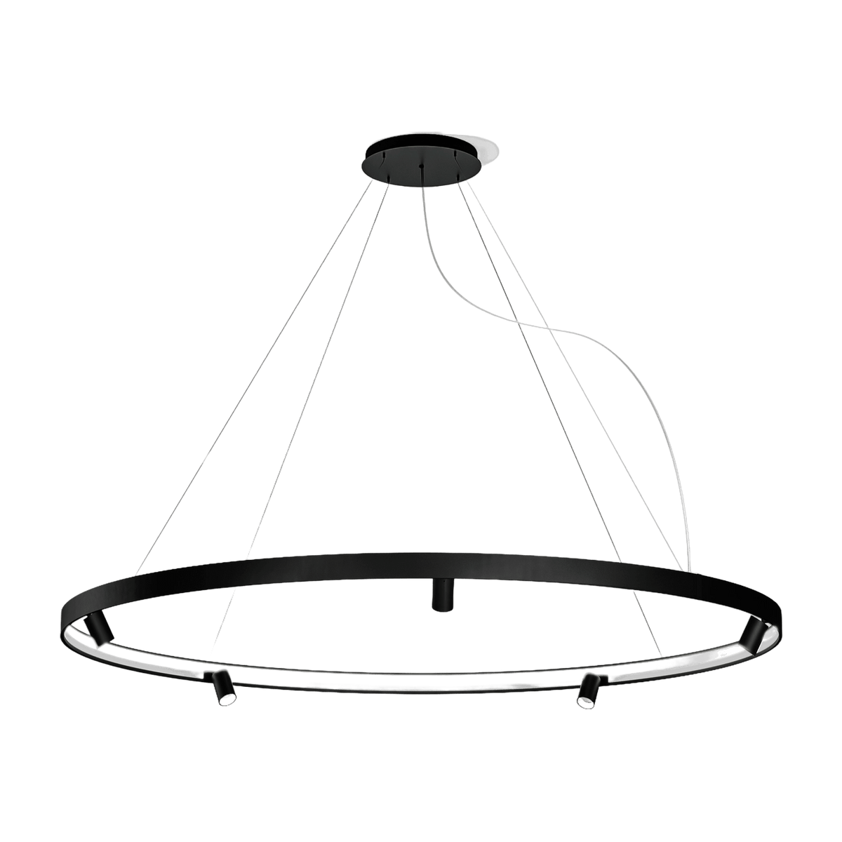 Suspension ronde 200 cm in black metal Arena - Panzeri - The Cool Republic