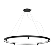 Suspension ronde 200 cm in black metal Arena - Panzeri - The Cool Republic