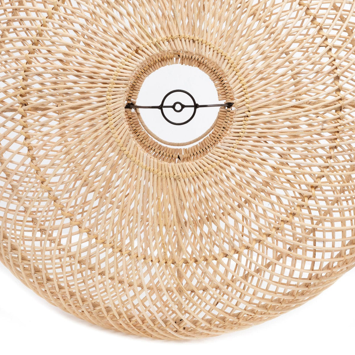 Suspension ronde en rotin naturel tressé beige 50cm Wholly - Bazar Bizar — vue 6