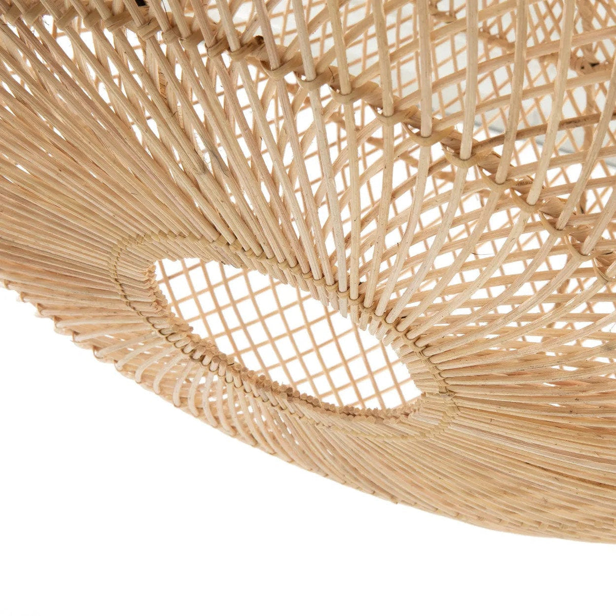 Suspension ronde en rotin naturel tressé beige 60cm Wholly - Bazar Bizar — vue 5