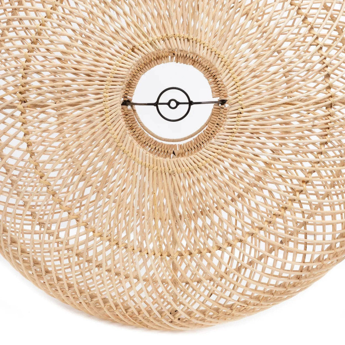 Suspension ronde en rotin naturel tressé beige 60cm Wholly - Bazar Bizar — vue 7