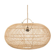 Suspension ronde en rotin naturel tressé beige 60cm Wholly - Bazar Bizar