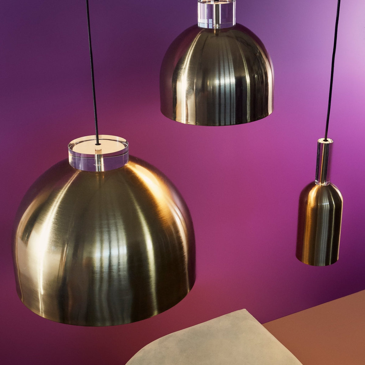 Suspension ronde S verre et blanc Luceo - Aytm - The Cool Republic