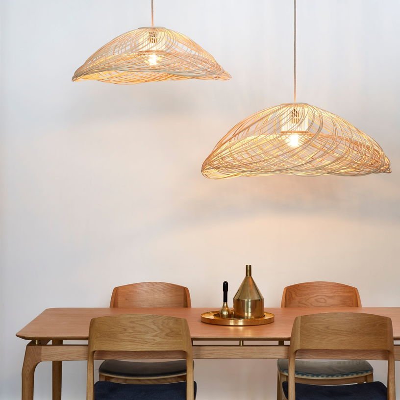 Suspension rotin blanche Satelise - Forestier - The Cool Republic