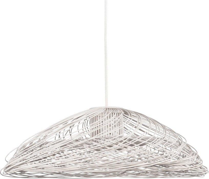 Suspension rotin blanche Satelise - Forestier - The Cool Republic