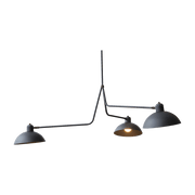 Suspension triple en aluminium noir 107 cm Waldorf - Lambert & Fils - The Cool Republic