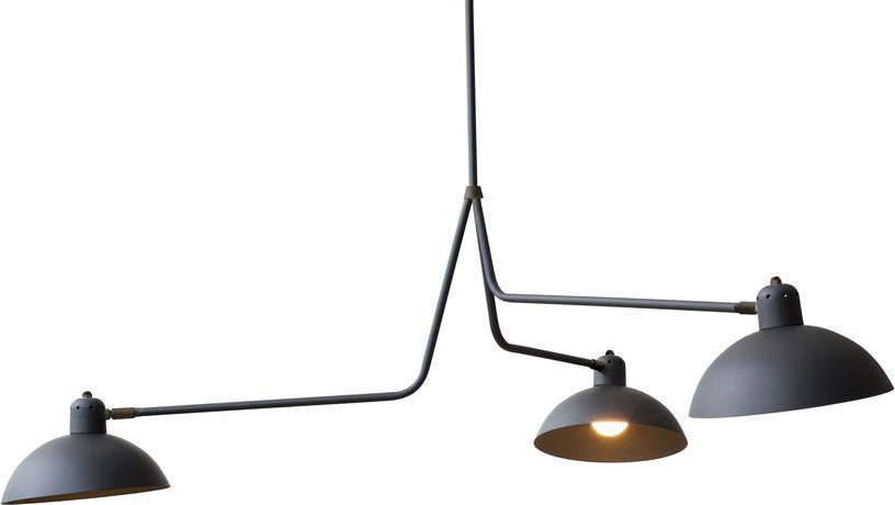 Suspension triple en aluminium noir 61 cm Waldorf - Lambert & Fils - The Cool Republic
