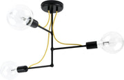 Suspension triple en métal noire et câble citron Tubo 2 - Kolorowe Kable - The Cool Republic