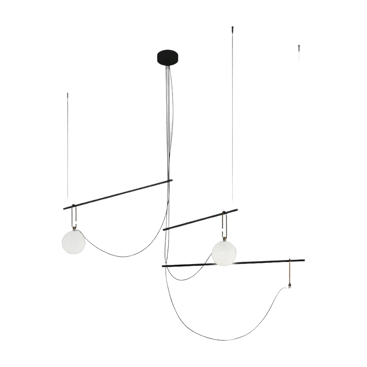 Suspension lamp triple in blown glass NH S3 14 - Artemide - The Cool Republic