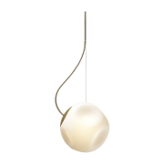 Suspension verre soufflé câble beige Barocco (rosace incluse) - Nordic Tales - The Cool Republic