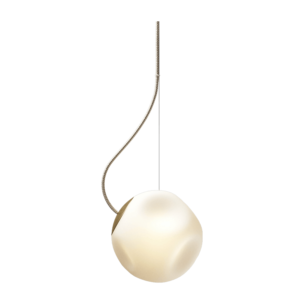 Suspension verre soufflé câble beige Barocco (rosace incluse) - Nordic Tales - The Cool Republic