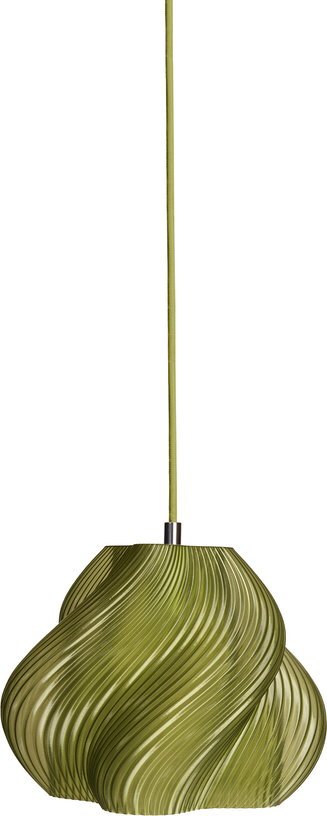 Suspension vert olive et chrome 20 cm Soft serve 01 - Crème atelier - The Cool Republic