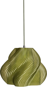 Suspension vert olive et chrome 30 cm Soft serve 03 - Crème atelier - The Cool Republic