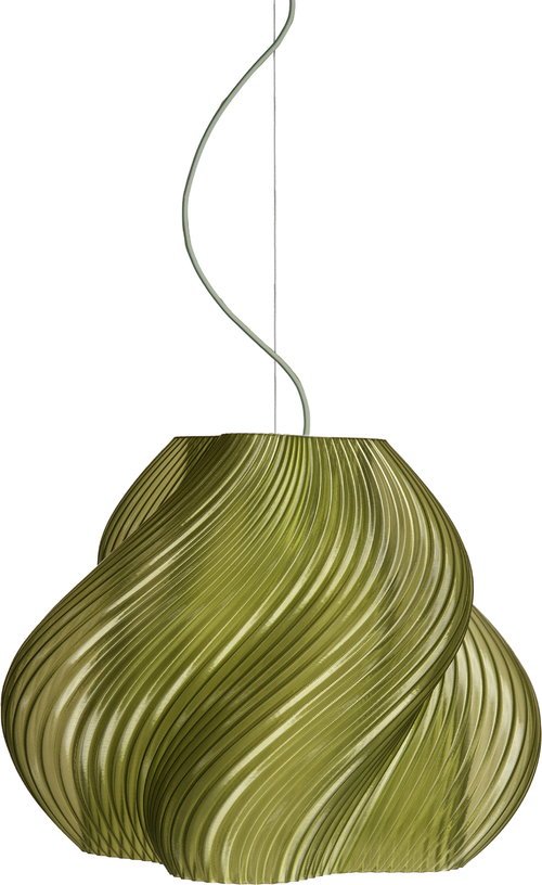 Suspension vert olive et chrome 48 cm Soft serve Mega - Crème atelier - The Cool Republic