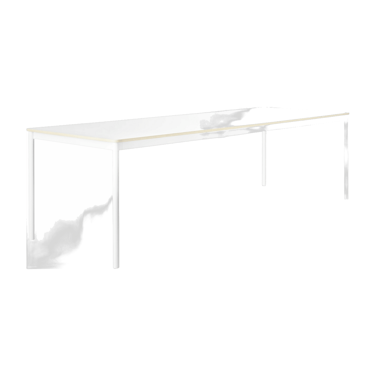 Table 140 cm blanche et bois piétement blanc Base - Muuto - The Cool Republic