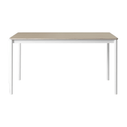 Table 140 cm en chêne piétement blanc Base - Muuto - The Cool Republic