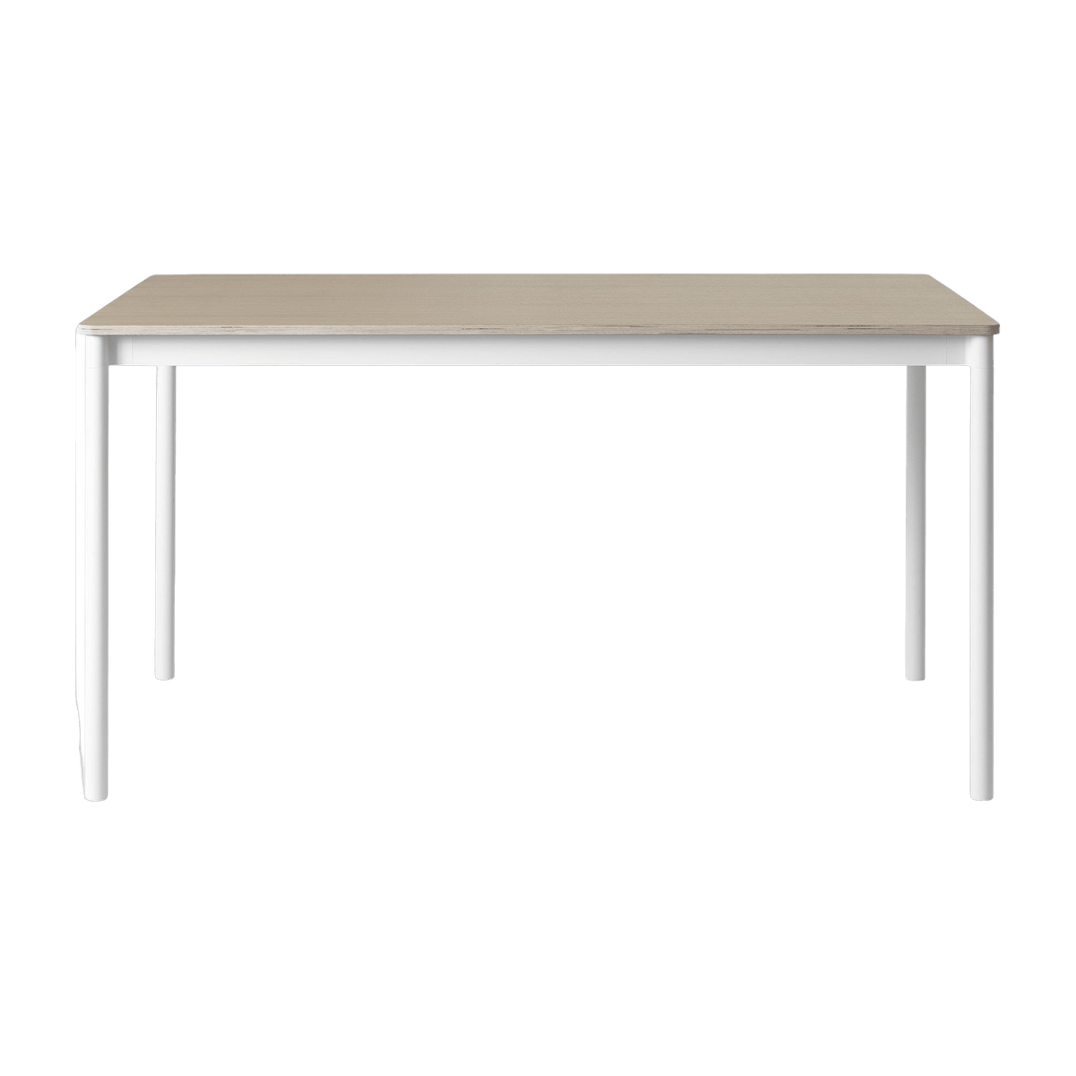 Table 140 cm en chêne piétement blanc Base - Muuto - The Cool Republic
