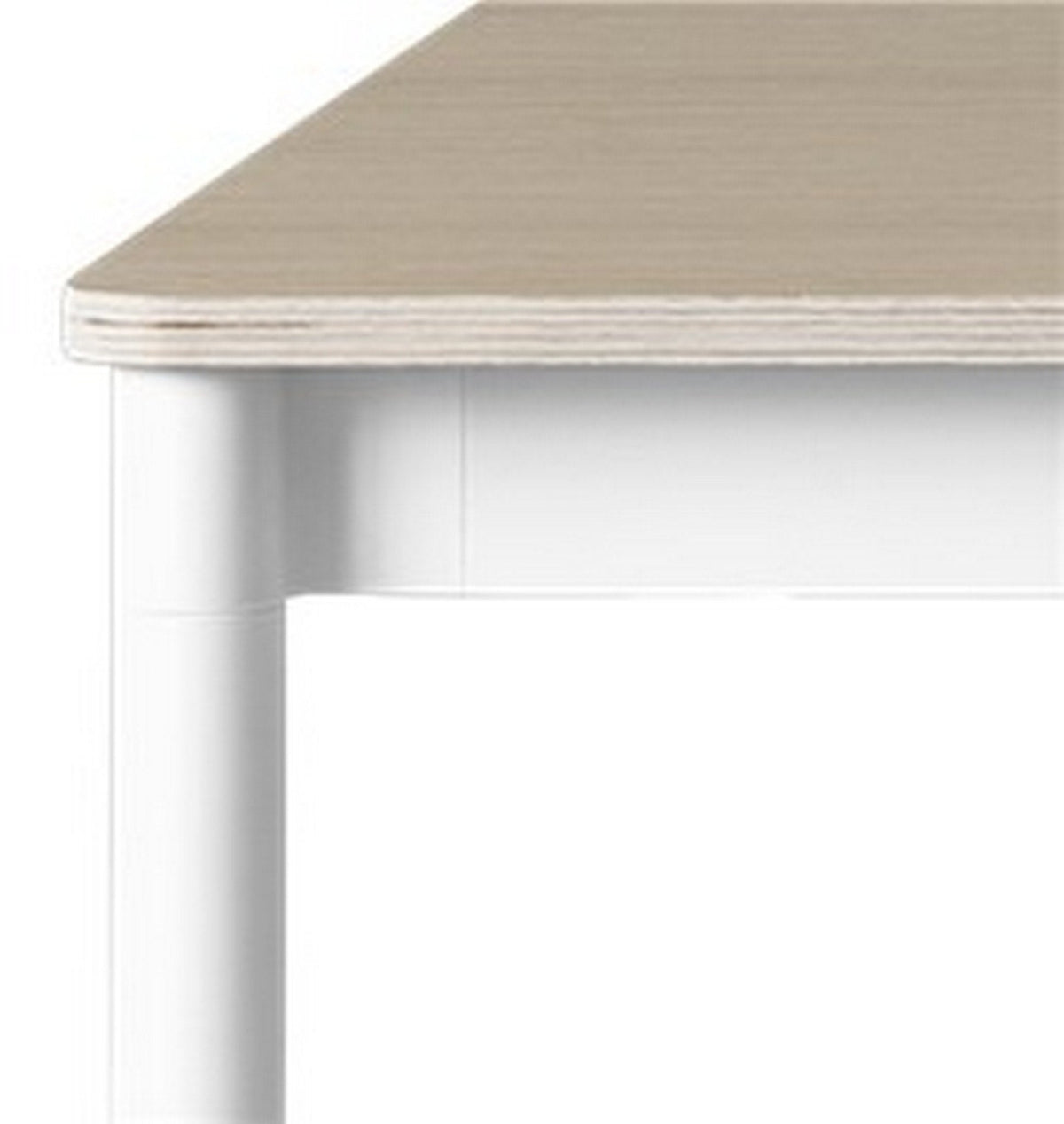 Table 140 cm en chêne piétement blanc Base - Muuto - The Cool Republic