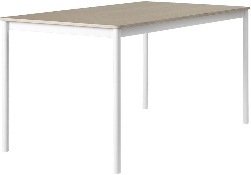 Table 140 cm en chêne piétement blanc Base - Muuto - The Cool Republic