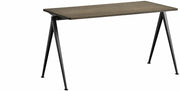 Table 140 x 65 cm en chêne solide fumé et acier noir Pyramid 01 - HAY - The Cool Republic