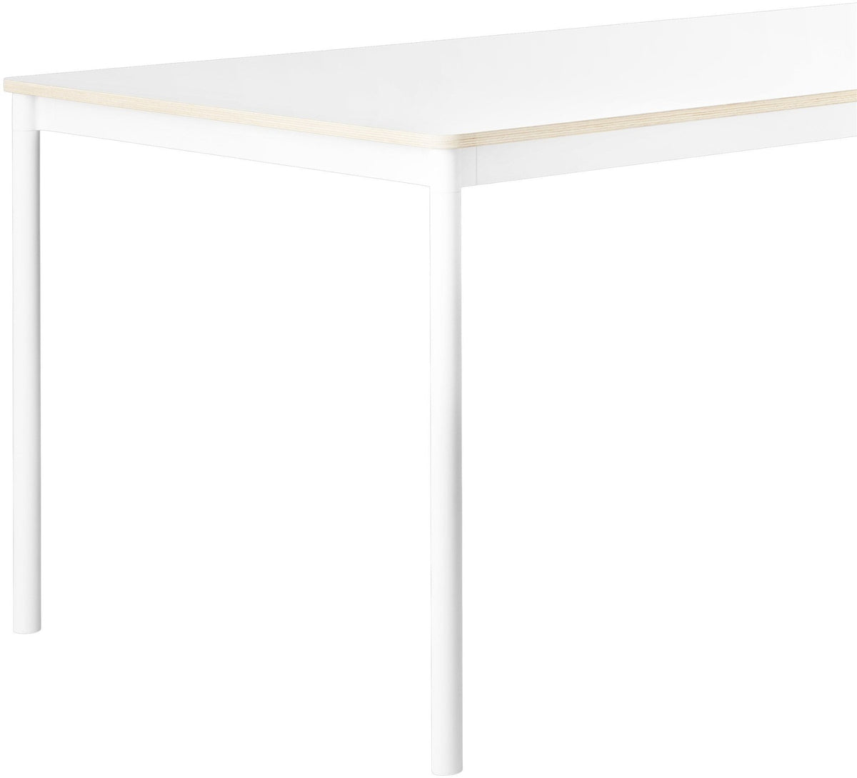 Table 190 cm blanche et bois piétement blanc Base - Muuto - The Cool Republic