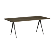 Table 190 cm en chêne massif fumé et acier noir Pyramid 02 - HAY - The Cool Republic