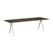 Table 250 cm en chêne massif fumé et acier beige Pyramid 02 - HAY - The Cool Republic