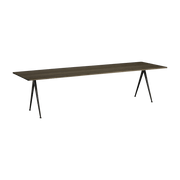 Table 300 cm en chêne massif solide fumé et acier noir Pyramid 02 - HAY - The Cool Republic