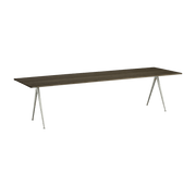 Table 300 cm en chêne solide fumé et acier beige Pyramid 02 - HAY - The Cool Republic