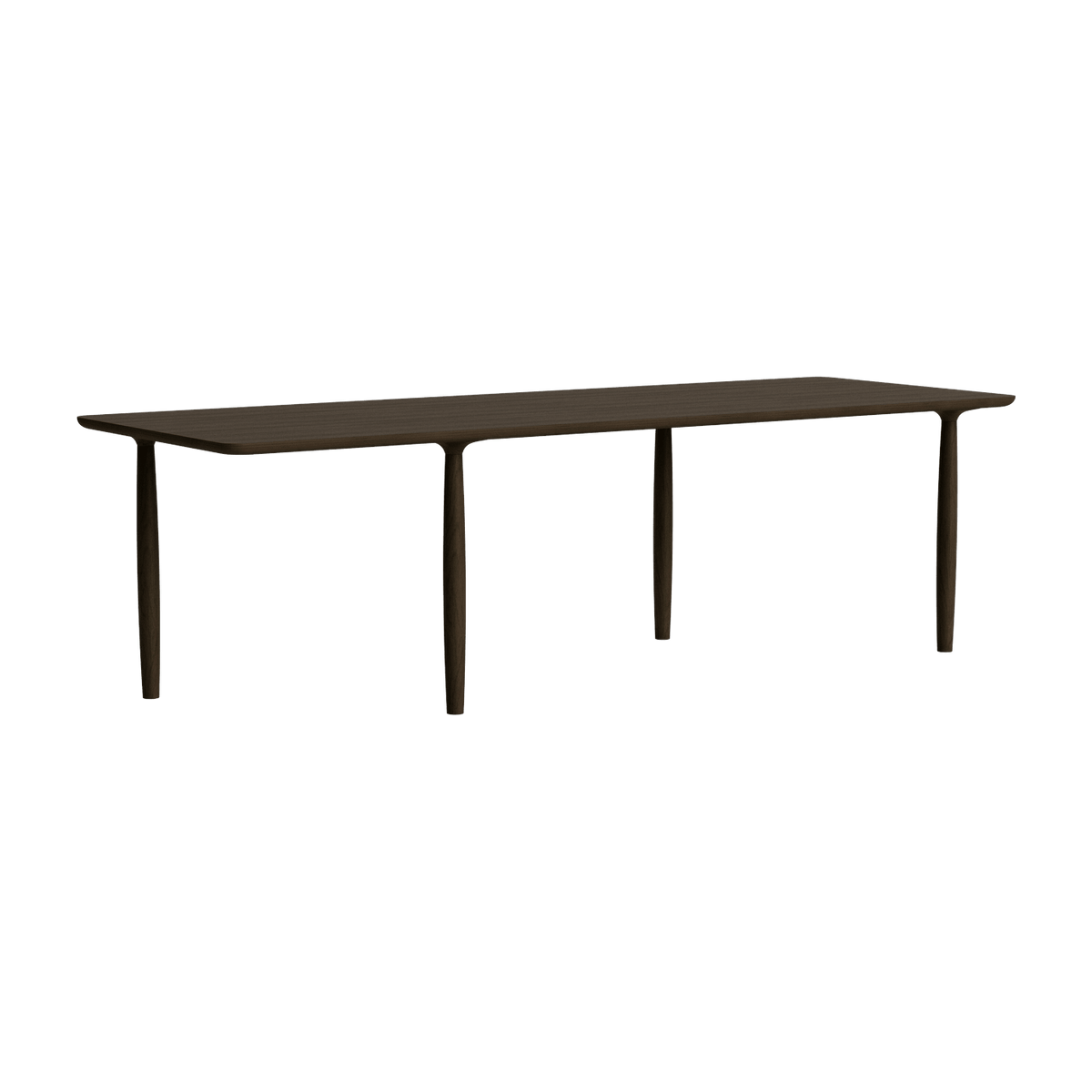 Smoked oak dining table 95 x 250 cm Oku - NORR11 - The Cool Republic