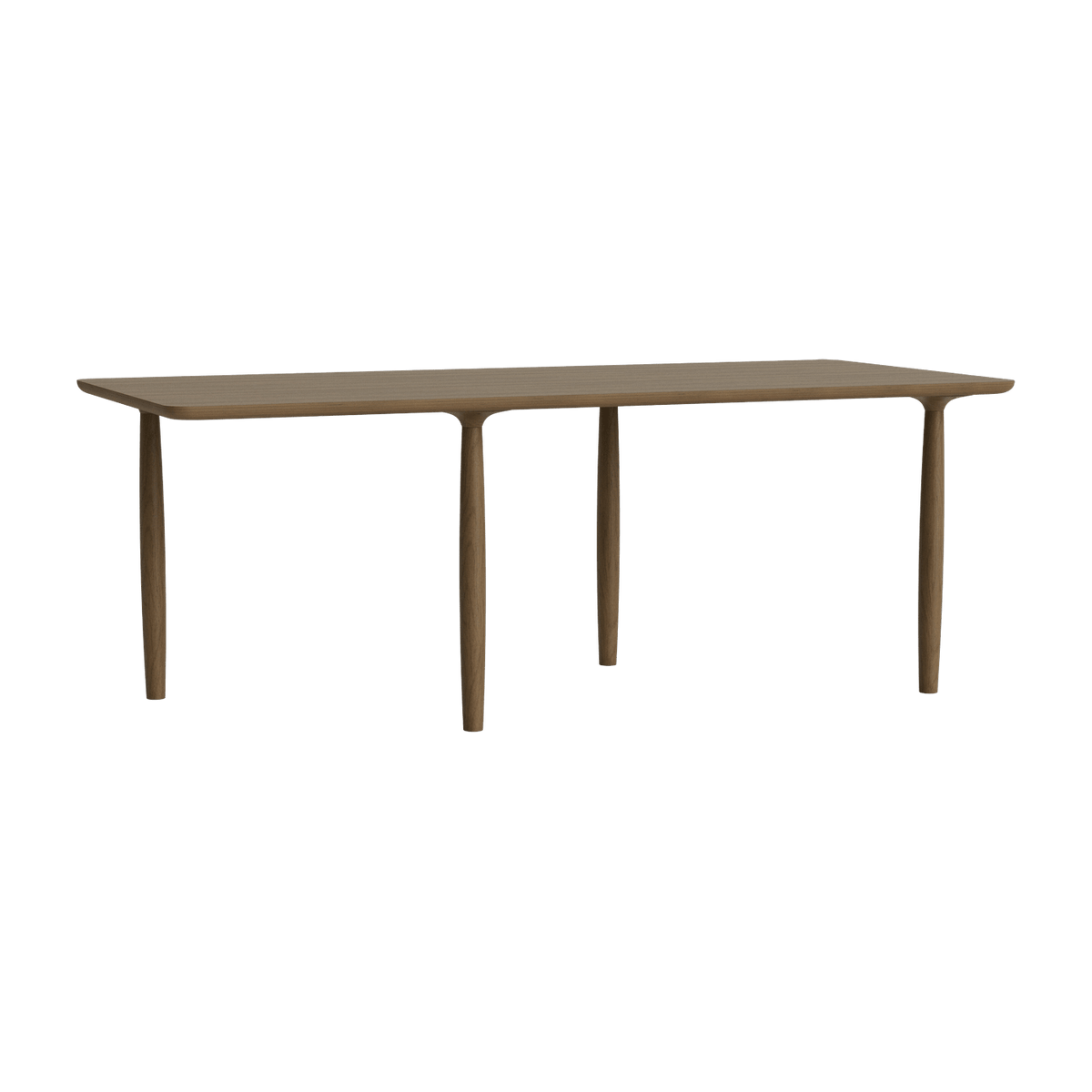 Table à dîner en chêne fumé clair 95 x 200 cm Oku - NORR11 - The Cool Republic