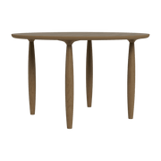 Dining table ronde in light smoked oak 120 cm Oku - NORR11 - The Cool Republic