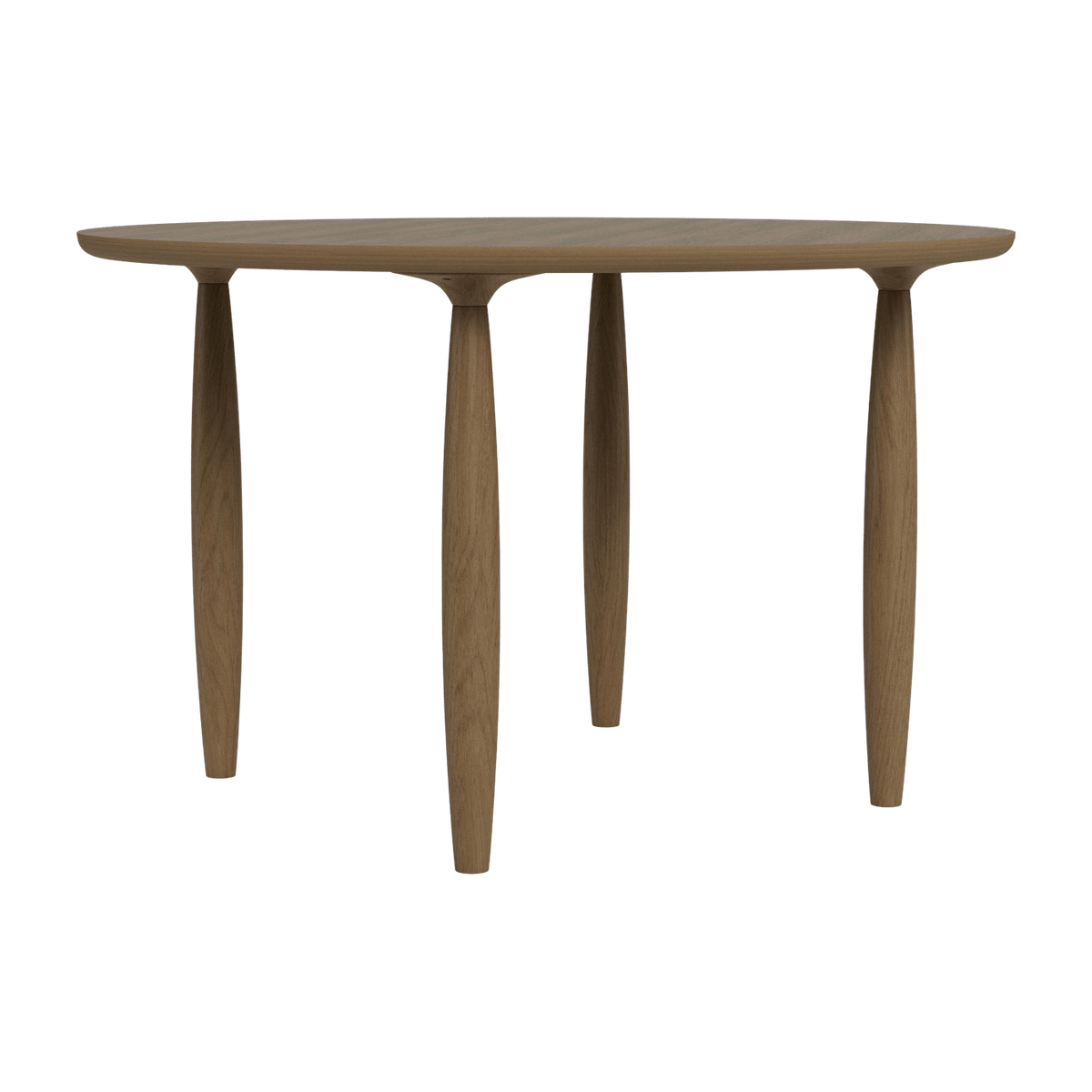 Dining table ronde in light smoked oak 120 cm Oku - NORR11 - The Cool Republic