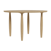 Dining table ronde in natural oak 120 cm Oku - NORR11 - The Cool Republic
