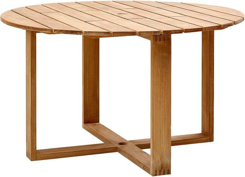 Table à manger 130 cm en teck Endless - Cane - Line - The Cool Republic