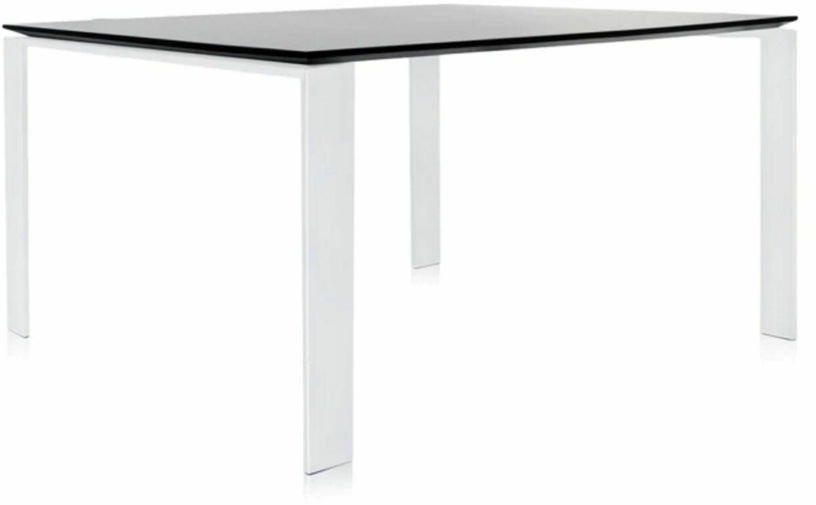 Table à manger blanc et noir 128x128 Four tavolo - Kartell - The Cool Republic
