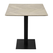 Table à manger carré en acier noire 70 cm Herringbone - Versmissen - The Cool Republic