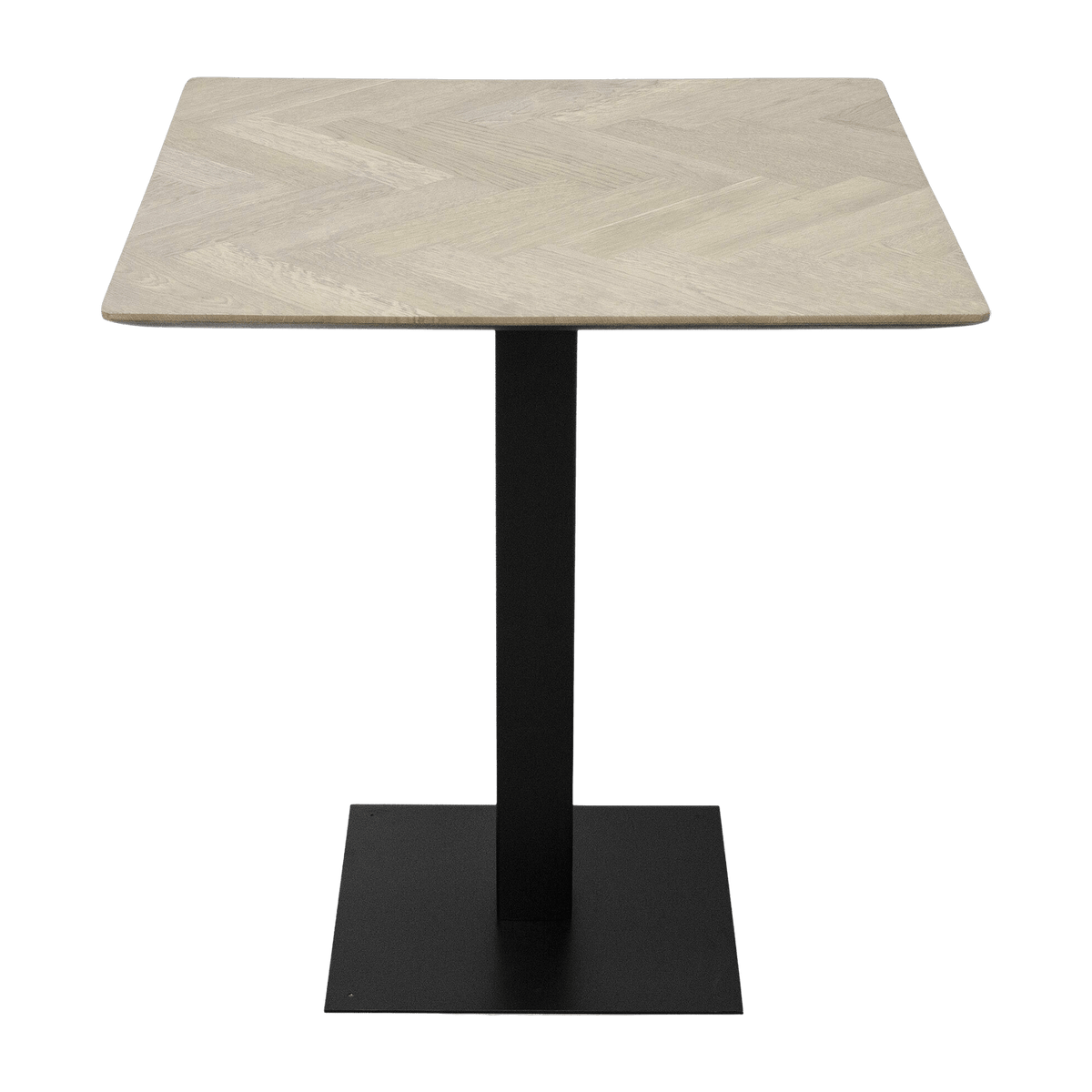 Table à manger carré en acier noire 70 cm Herringbone - Versmissen - The Cool Republic