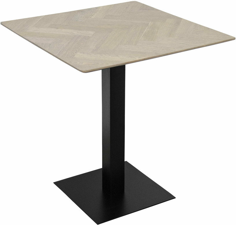 Table à manger carré en acier noire 70 cm Herringbone - Versmissen - The Cool Republic