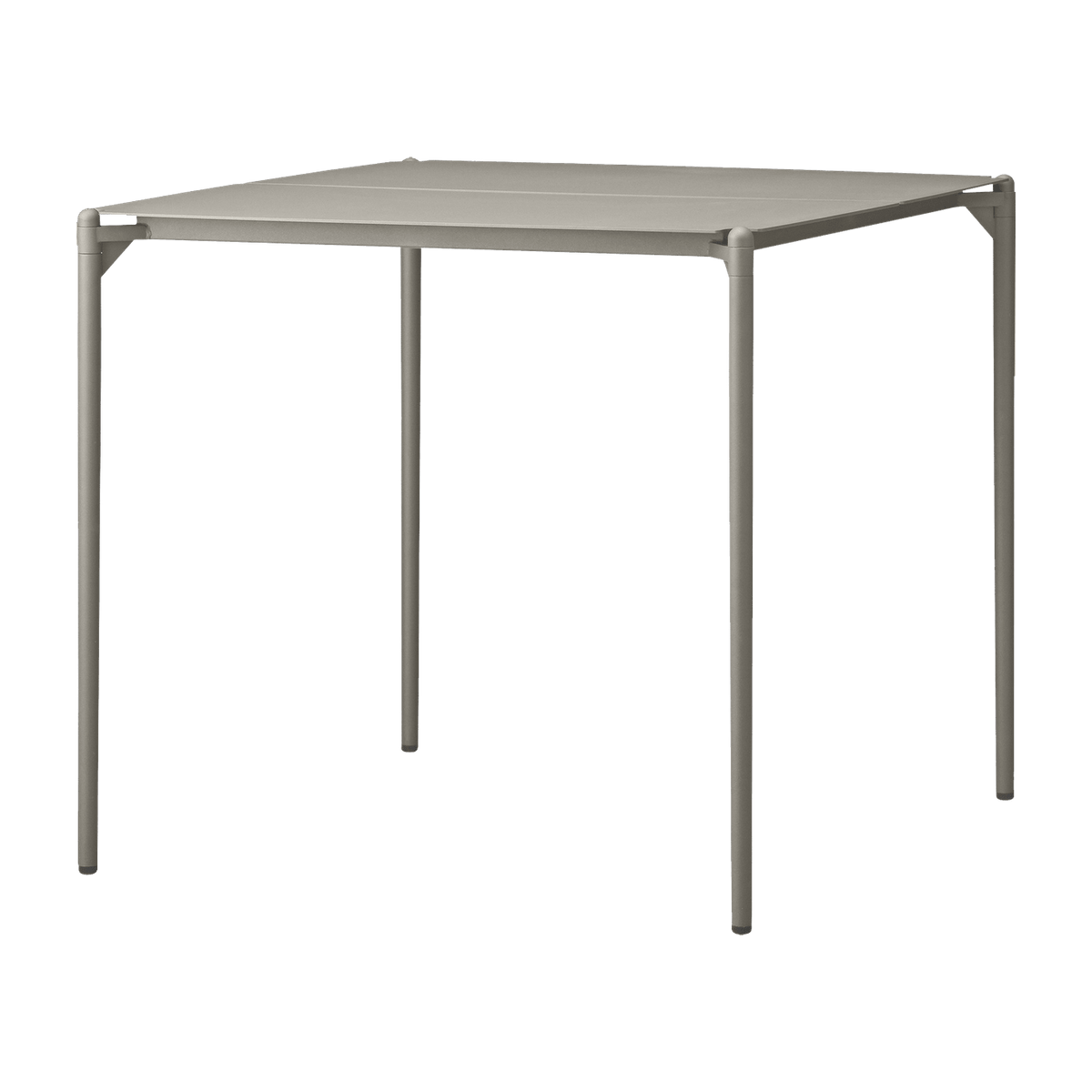 Table à manger carrée en acier taupe 80 x 80 cm Novo - AYTM - The Cool Republic