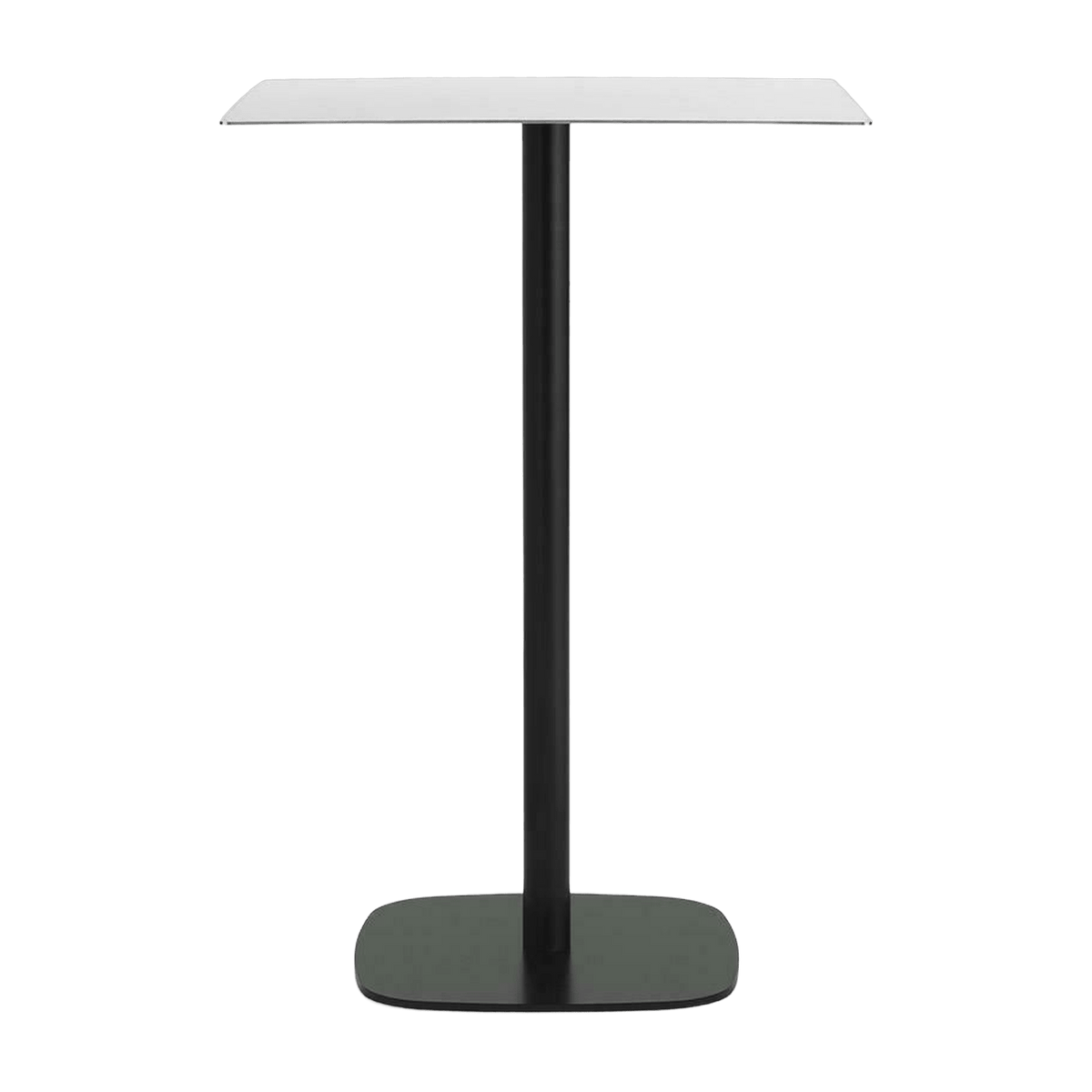Table à manger carrée en aluminium noir et acier blanc 70 x 7O cm Form - Normann Copenhagen - The Cool Republic