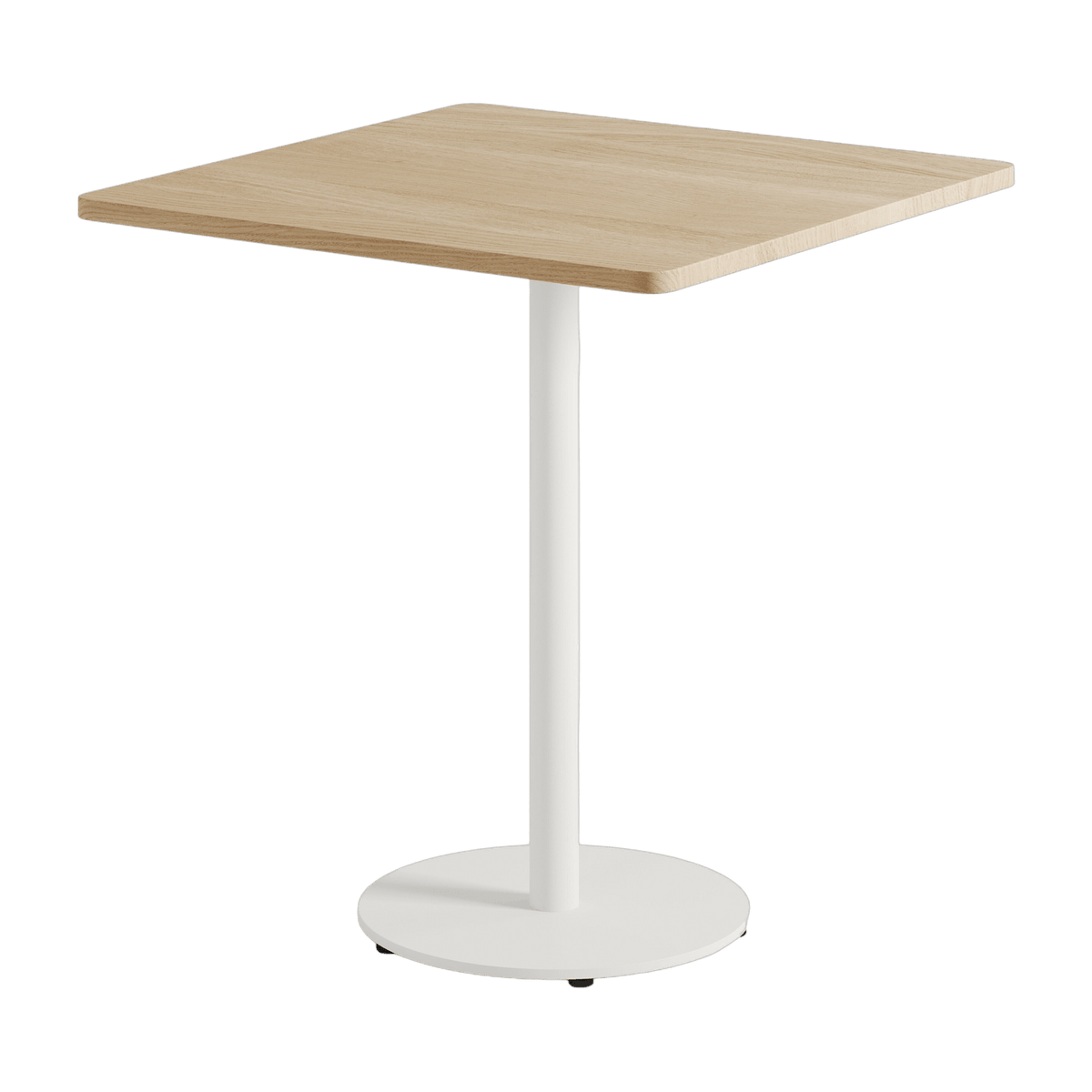 Table à manger carrée en chêne et piétement en acier blanc 70 x 70 x 75 cm Moka - TIPTOE - The Cool Republic