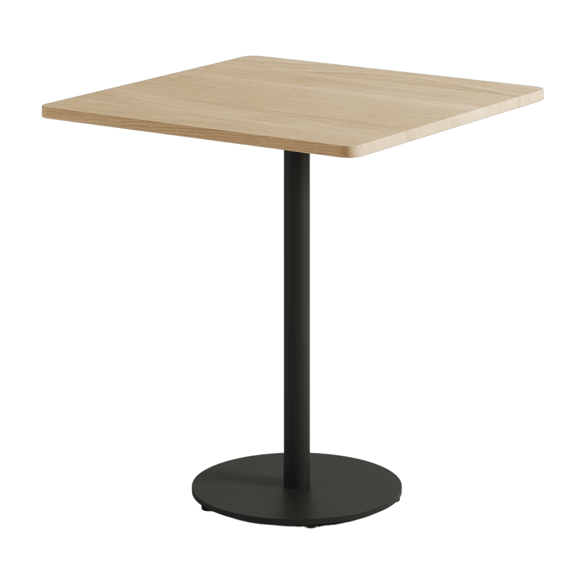 Table à manger carrée en chêne et piétement en acier noir 70 x 70 x 75 cm Moka - TIPTOE - The Cool Republic
