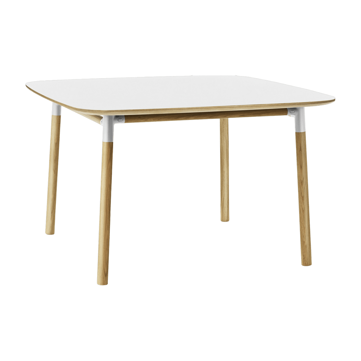 White laminated oak dining table 120 x 120 cm Form - Normann Copenhagen - The Cool Republic