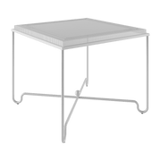 Table à manger de jardin blanc mat 90x90 cm Tropique - Gubi - The Cool Republic