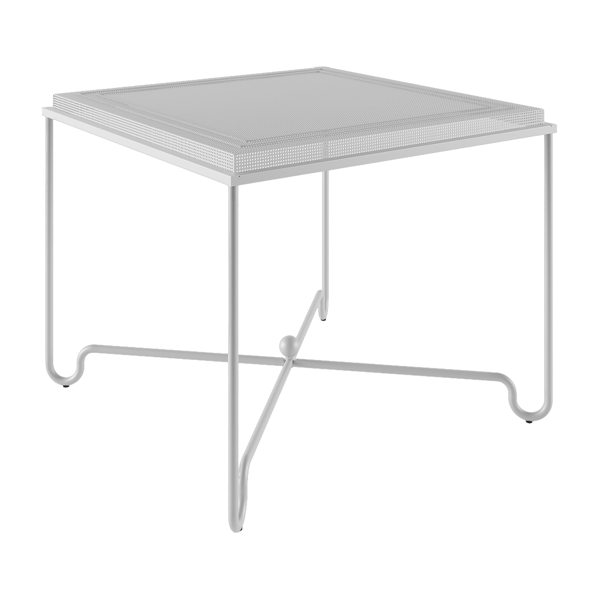Table à manger de jardin blanc mat 90x90 cm Tropique - Gubi - The Cool Republic