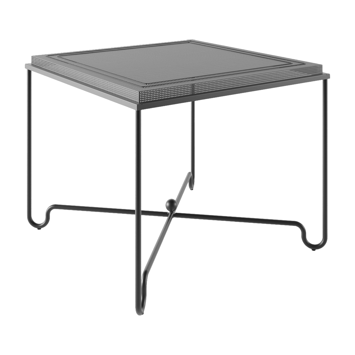 Table à manger de jardin noire 90x90 cm Tropique - Gubi - The Cool Republic